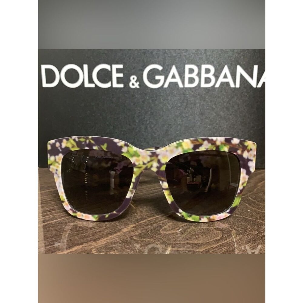 Dolce & Gabbana Authentic Sunglasses - Black/Yellow/Green Floral